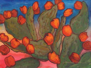 Sunset Prickly Pears by Virginia Ann Holt