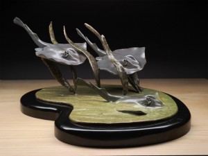 "Trio" Bronze Sculpture by Judy Salinsky