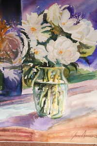 White Flowers by Jayne Spencer