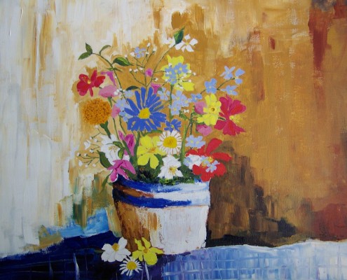 Sharon Hoffman Pat's Bouquet, Acrylic, 24x30