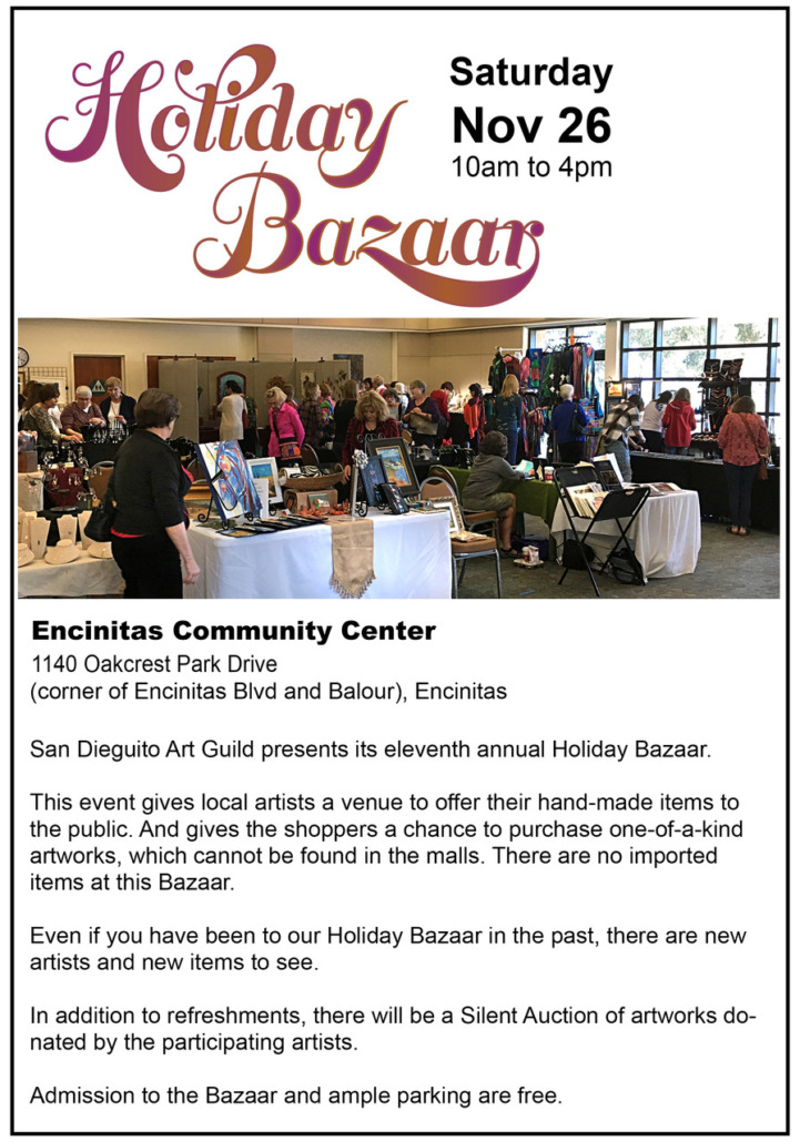 Holiday Bazaar Nov 26